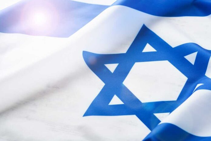 Independence,Day,Of,Israel.,National,Israel,Flag,With,Star,Of