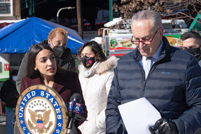 shutterstock_1912670962.jpg featured image AOC and Chuck Schumer