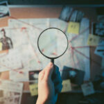 Crime investigation evidence board