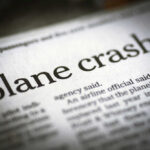 Newspaper headline about a plane crash