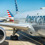 AiAmerican Airlines plane on airport tarmac