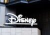 Disney logo displayed on a modern building