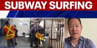 How does NYC stop teens from subway surfing?
