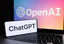 OpenAI ChatGPT logos on laptop and smartphone screens.