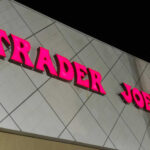 Trader Joe's store sign at night