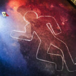 Kentucky Mom Vanishes — Murder Revealed Crime scene chalk outline with numbered evidence markers.