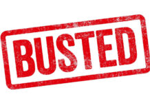 BUSTED: Forty-Year Lie Exposed Red Busted stamp on white background