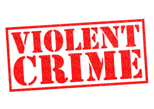 Violent,Crime,Red,Rubber,Stamp,Over,A,White,Background. Red stamp with the words VIOLENT CRIME
