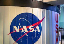 Moonshot Gut-Check: NASA Picks The Four NASA sign with USA in the background.