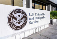 Locked-Down Emergency, No Answers U.S. Citizenship and Immigration Services building sign.