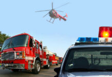 VIDEO: Pre-Dawn Horror Kills 23 Fire truck police car and helicopter at scene