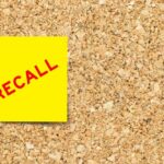 Donut Recall After ER Scare Yellow sticky note with the word 'RECALL' on a corkboard