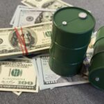 Emergency Oil Cushion VANISHING Fast Green oil barrels on US dollar bills
