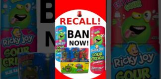 Ricky Joy Sour Crush Candy Recall 2026 (Choking Hazard)