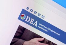 DEA website header on a computer screen