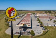 Hints Of Mega Buc-ee’s Move Revealed Buc-ee's store sign featuring a beaver mascot